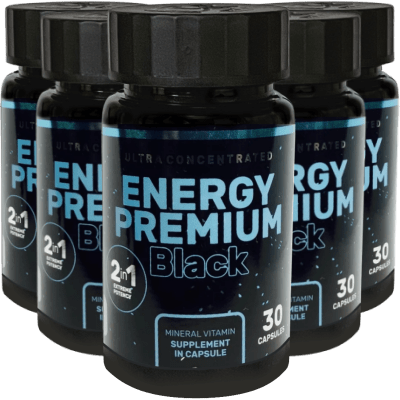 Energy Premium Black atua como um  auxílio no emagrecimento: tem ação termogênica; aceleranda o metabolismo; é diurético; diminui o apetite; previne retenção de líquidos, melhorando a disposição física. Sua fórmula faz com seu metabolismo finalmente funcione de uma maneira mais adequada para eliminar peso.